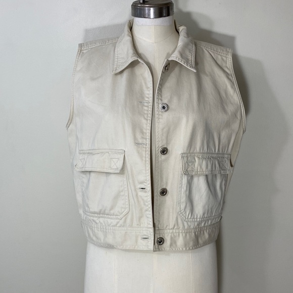 ALGONQUIN 100% COTTON BUTTON UP FIELD VEST! - Picture 2 of 12